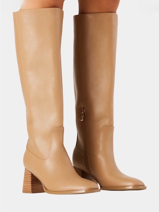 Billini Shoes - Billini Tan Over-the-Knee Block Heel Boots Size 7
